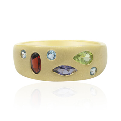 Mozambique Garnet Silver Ring (MONOSONO COLLECTION)