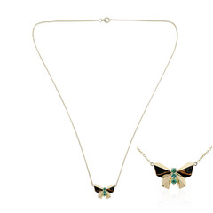 9K AAA Zambian Emerald Gold Necklace (de Melo)