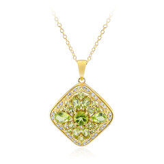 Burmese Peridot Silver Necklace