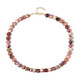 Pink Opal Silver Necklace
