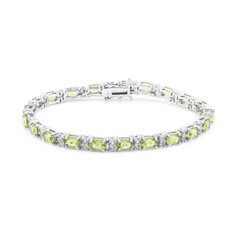 Burmese Peridot Silver Bracelet