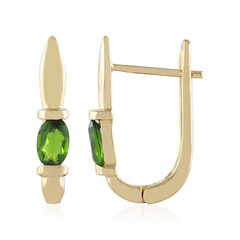 Russian Diopside Silver Earrings