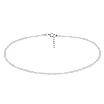 Rose Quartz Silver Necklace