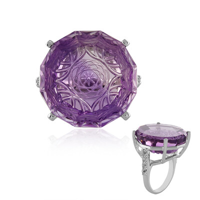 Rose de France Amethyst Silver Ring