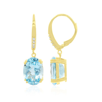 Sky Blue Topaz Silver Earrings
