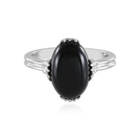 Black Onyx Silver Ring