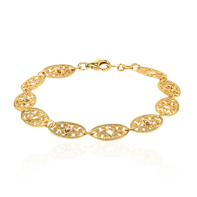 PK (I) Diamond Silver Bracelet