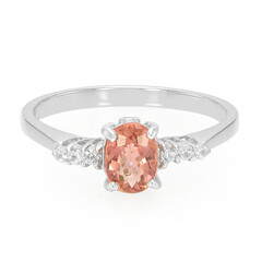 Pink Cuprian Tourmaline Silver Ring