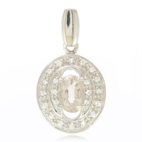 Cuprian Tourmaline Silver Pendant