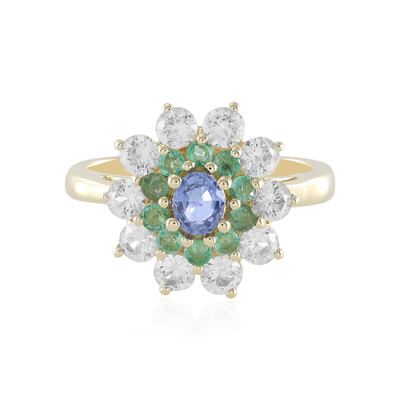 9K Unheated Ceylon Blue Sapphire Gold Ring (Adela Gold)
