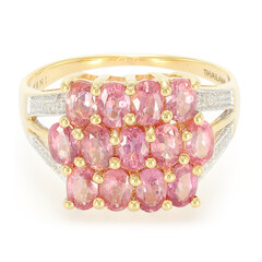 18K Unheated Padparadscha Sapphire Gold Ring (AMAYANI)