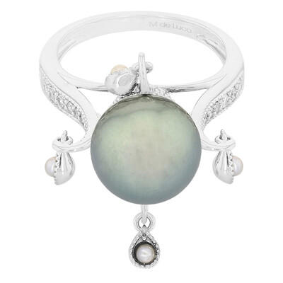 10K Tahitian Pearl Gold Ring (M de Luca)