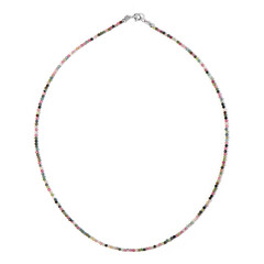 Fancy Tourmaline Silver Necklace