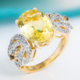 Lemon Quartz Silver Ring