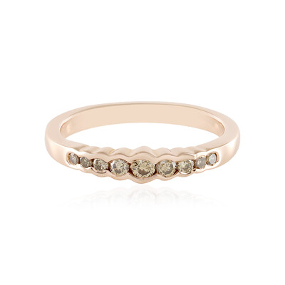 I2 Champagne Diamond Silver Ring