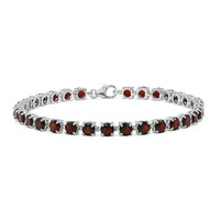 Garnet Silver Bracelet