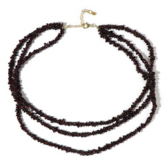 Mozambique Garnet Silver Necklace