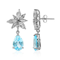 Sky Blue Topaz Silver Earrings