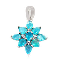 Caribbean Blue Opal Silver Pendant