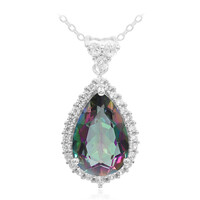 Green Mystic Quartz Silver Necklace