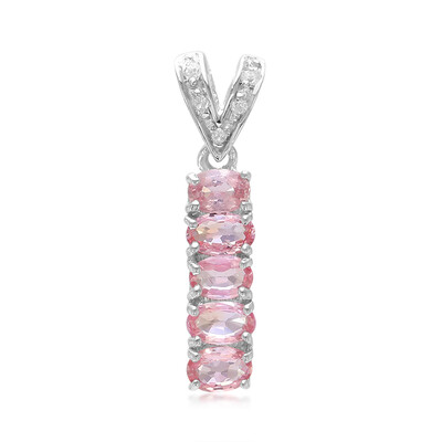 Padparadscha Sapphire Silver Pendant