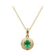 14K AAA Zambian Emerald Gold Necklace (CIRARI)