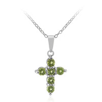 Burmese Peridot Silver Necklace