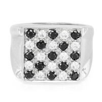 Black Spinel Silver Ring