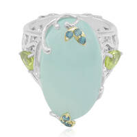 Aqua Chalcedony Silver Ring (Dallas Prince Designs)