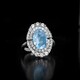 Sky Blue Topaz Silver Ring (Adela Silber)