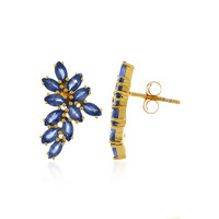 Blue Sapphire Silver Earrings