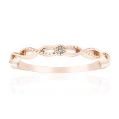 9K SI1 Argyle Rose De France Diamond Gold Ring