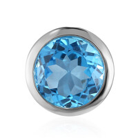 Swiss Blue Topaz Silver Pendant