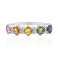 Pink Sapphire Silver Ring