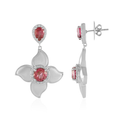 Pink Topaz Silver Earrings (Dallas Prince Designs)