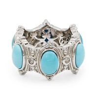 Sleeping Beauty Turquoise Silver Ring (Dallas Prince Designs)