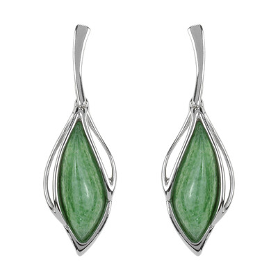 Green Quartz Silver Earrings (dagen)