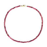 Nigerian Pink Tourmaline Silver Necklace