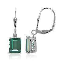 Butterfly Green Topaz Silver Earrings