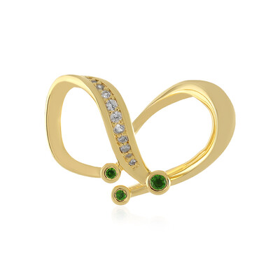 Russian Diopside Silver Pendant (MONOSONO COLLECTION)