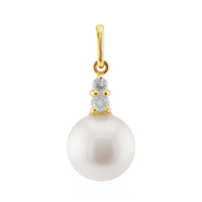 9K White Freshwater Pearl Gold Pendant (TPC)