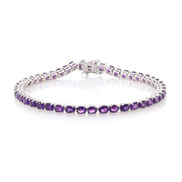 Zambian Amethyst Silver Bracelet