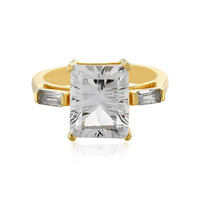 White Quartz Silver Ring