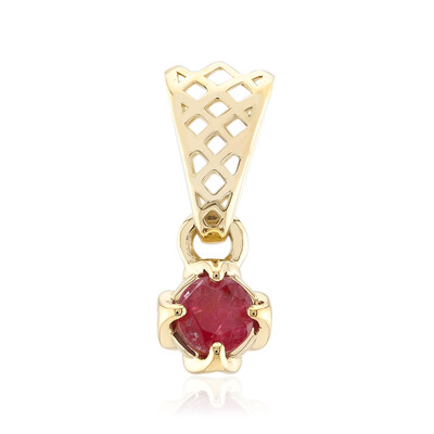 18K Red Beryl Gold Pendant