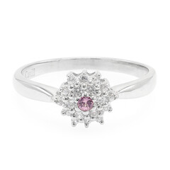 Padparadscha Sapphire Silver Ring