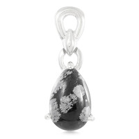 Snowflake Obsidian Silver Pendant