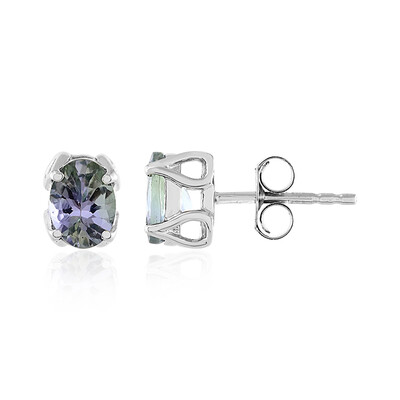 Unheated Tanzanite Silver Earrings