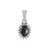 Black Star Sapphire Silver Pendant