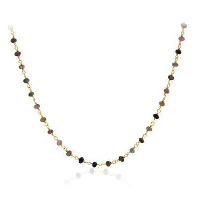 Fancy Tourmaline Silver Necklace