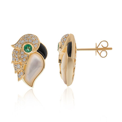 14K Mother of Pearl Gold Earrings (CIRARI)